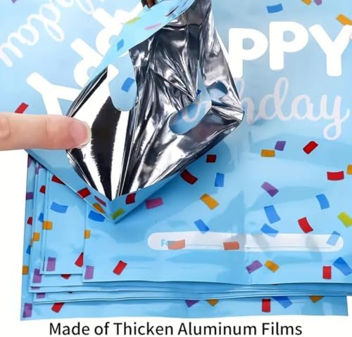 Image of VRB Dec 24pcs Foil Guddy Bags, Happy Birthday Party Return Gift Bags for Boys & Girls, Mixed Colors (24pcs)