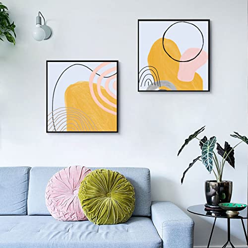 Image of 2 Pack 20x20 Canvas Frame for Landscape Painting 0.6-0.8 inch Deep,Black | Easy Framing,Square Floater Frame for Canvas Prints Wall Art Oil Painting Paint by Numbers Living Room Bedroom Hallway Decor