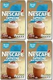 NESCAFÉ Cappuccino Decaffeinated Unsweetened Coffee Sachets x7 (Pack of 4, Total 28 Decaf Sachets)