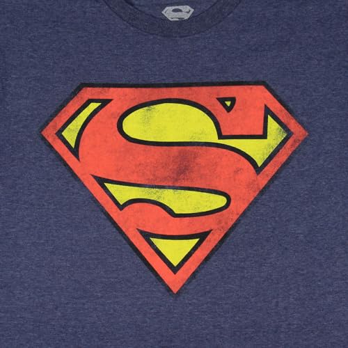 DC Comics Superman Men's Man Of Steel Distressed Logo Adult Graphic Print T-Shirt2