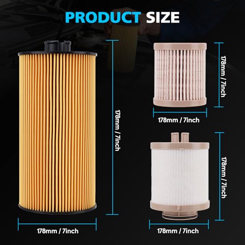 Image of FD4616 Fuel Filter and FL2016 Oil Filter Compatible with 2003-2007 Ford F250 F350 F450 F550 Super Duty 6.0L 2003-2005 Excursion 6.0L 3C3Z-9N184-CA 3C3Z-6731-AA FD4604