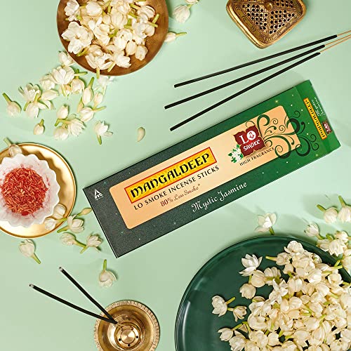 Image of Mangaldeep Lo Smoke Incense Sticks - Majestic Jasmine 200 sticks