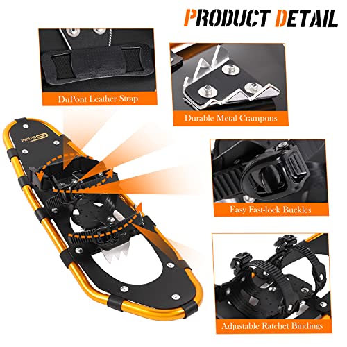 Easgouty Goutone 21/25/30 Inches Light Weight Snowshoes With Poles For Women Men Youth Kids thumb #2