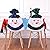 Christmas Decor Kitchen Chair Slip Covers Red Adorable Featuring Mr & Mrs Santa Claus Kitchen Dining Chair Slipcovers Sets for Christmas Holiday Party Festive Decorations Festival Halloween (Blue)