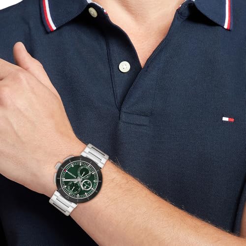 Tommy Hilfiger Multi Zifferblatt Quarz Uhr für Herren mit Silbernes Edelstahlarmband - 1792117 – Ansicht 4