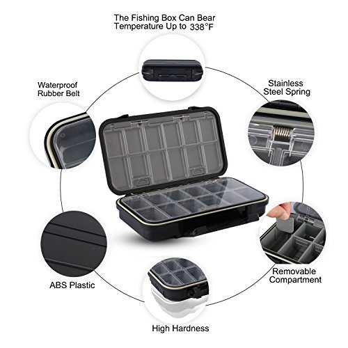 image for Goture Waterproof Lure Boxes Tackle Box Mini Fishing Bait Plastic Stor