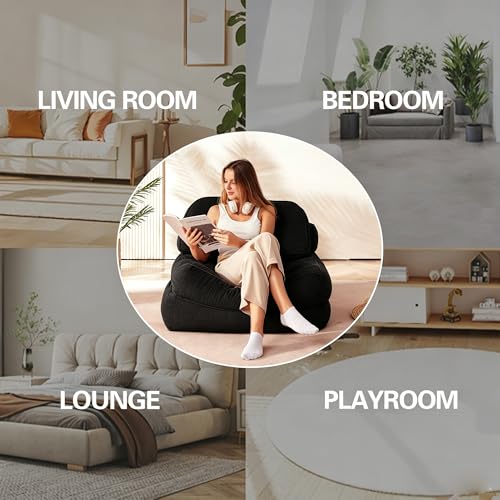 NESLAKO Fold Out Chair Bed-Futon Convertible Sofa with Back Support and Pillow, up to 300LBS Load Capacity,32’’-64’’ Foldable, No Assembly Required, Space-Saving,Portable mini Couch for Bedroom/Kids — view 5