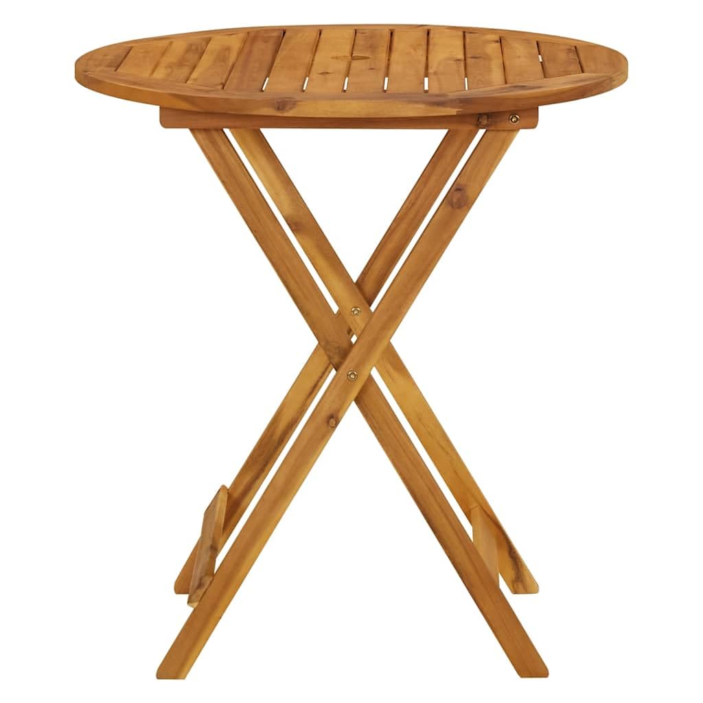 vidaXL Tavolo da Giardino Pieghevole 70 cm in Massello di Acacia
