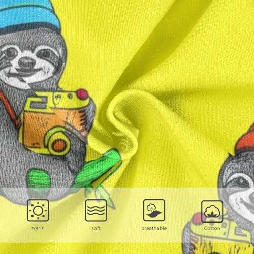 Designer Toddler Underwear Floral 2t Cotton Little Girl Panties Cute Sloths Yellow Briefs Girls Undies3