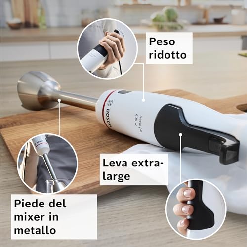 Bosch Serie 4 MSM4W220 Frullatore a immersione ErgoMaster 600 W Bianco 3 Bosch Serie 4 MSM4W220 Frullatore a immersione ErgoMaster 600 W Bianco