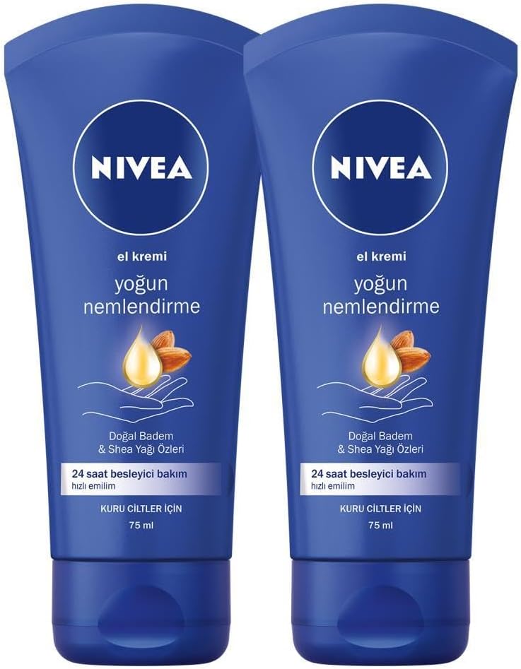 Yoğun Nemlendirici El Bakım Kremi 75ml, Besleyici, Shea Yağı, Badem Yağı, Kuru Ciltler, X2 Adet
