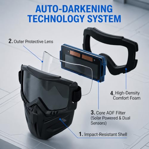Auto-Darkening Welding Helmet with True Color