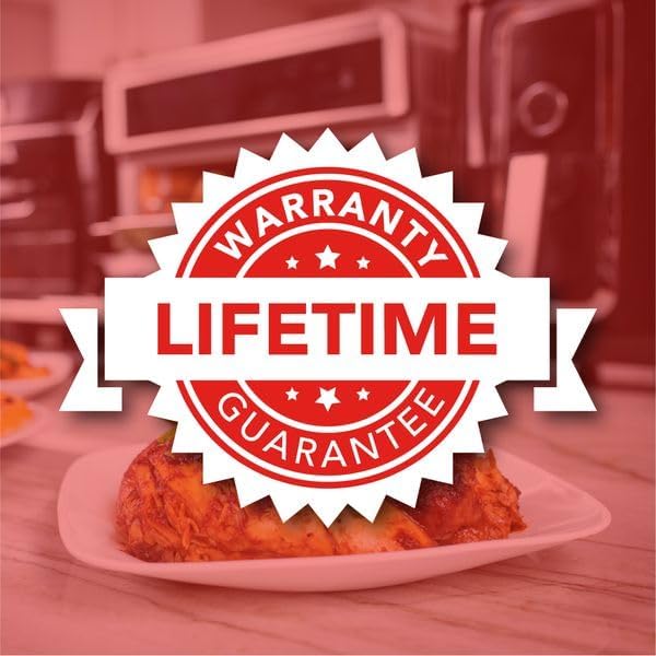 Miniatura 8 de Aria Freidoras de aire de 2 cuartos de galón de construcción de cerámica de estilo retro, freidora de aire pequeña y compacta, fácil de limpiar y