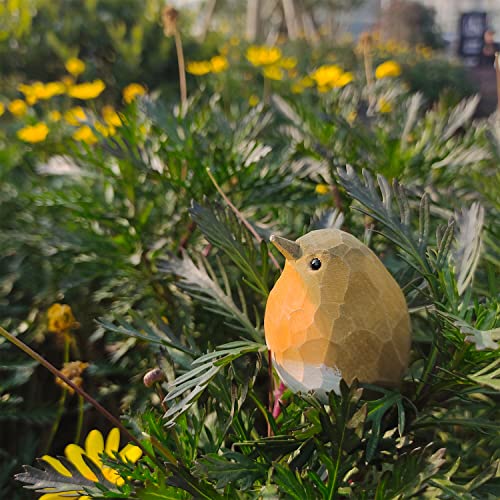 Weausup Handmade Wooden Carved Bird Decor Sculpted Hand-Painted Bird Figurines Small Home Decor Bird Statue Shelf Decor Bff Gifts For Bird Lovers(Robin) #TOP3