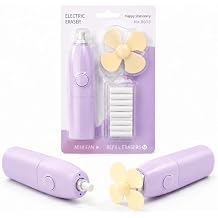 Battery-Powered Auto Electric Eraser with Fan, 12 Replaceable Refills, Lightweight Rotating Eraser Tool for Sketching, Drawing, Homework, and Art Projects Light Purple