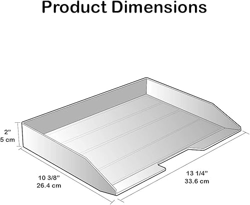 Miniatura 9 de Acrimet Bandeja apilable para cartas, organizador de archivos de escritorio de plástico con carga lateral (color rosa sólido) (1 unidad)
