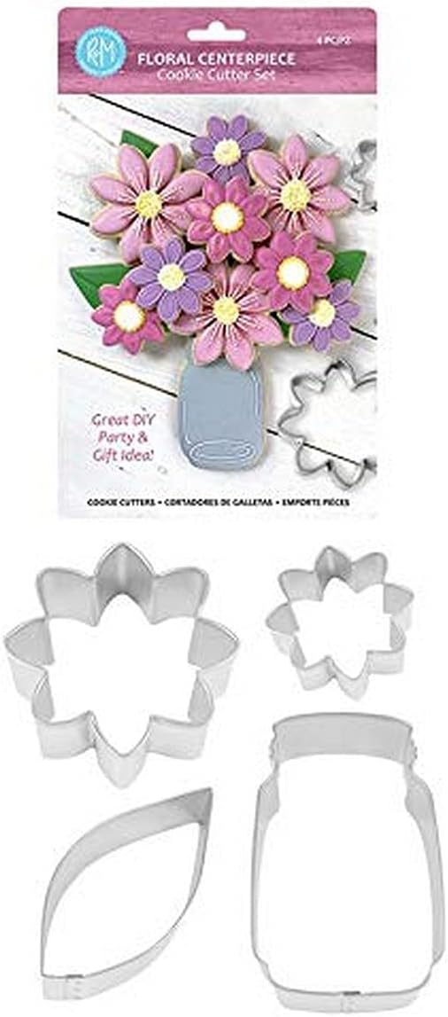 R & M International Floral Vase Cookie Cutter, One Size, Multicolor