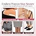 LUMORIA Double Sided Body for Clothes (60 Pack) - Fashion & Fabric Adhesive, Perfect for Dress or Hem Support, Clear Body Tape for Skin, No-Residue & Strong Hold
