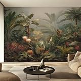 Generico Fotomurali Carta da Parati Giungla Tropical, Carta da Parati Camera da Letto Foresta Pluviale Tropicale Soggiorno Decorazioni Parete Tessuto Non Tessuto 400x280 W38