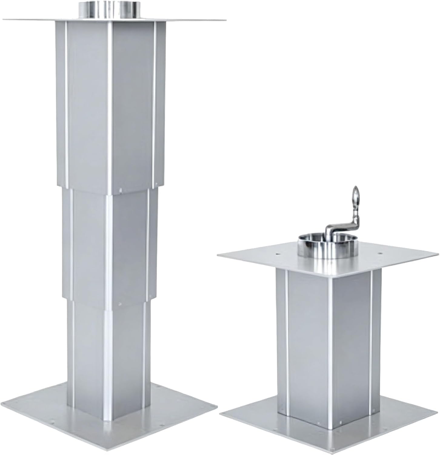 Rv Table Leg Base 3 Stage Telescopic Aluminum Adjustable Table Leg 220lbs Load-Bearing for RV Caravan Boat Yacht(25-57cm/10-22in)