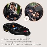 Lionelo ASTRID i-Size SET fotelik dziecięcy z podstawą, 40-87 cm, montaż ISOFIX, 3-punktowe pasy ochronne, wkładka Dri-Seat, i-Size R129