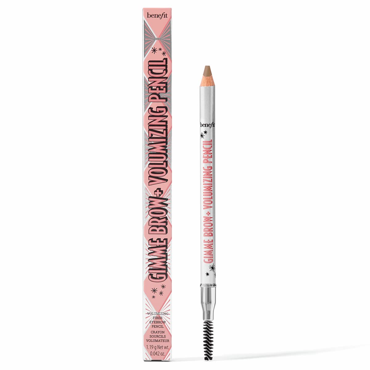 Benefit Gimme Brow+ Volumizing Fiber Eyebrow Pencil (3 Warm Light Brown), 0.04 Ounce (Pack of 1)