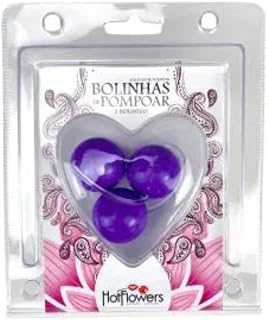 Bolinha Pompoar Violeta Ginástica Íntima Pesos para Exercícios de Kegel Kit 3 Unidades