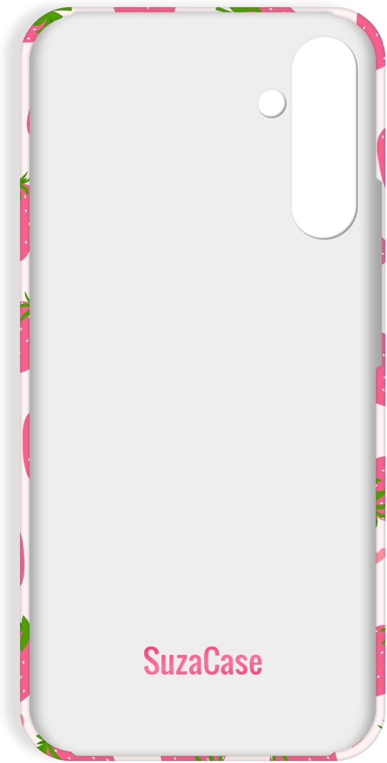 Back Case for Samsung Galaxy A34 5G, Samsung A34 Case with Stylish Strawberry Pink Pattern Design Printed Cute, Sleek Durable Hardshell Protective Case/Cover for Samsung A34 5G - Image 7