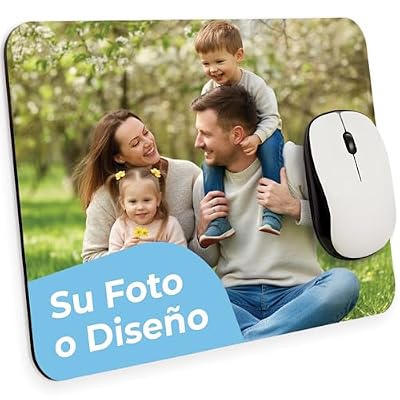 Cimpress Alfombrilla de ratón Personalizada con Foto, Logo o Texto, 24,2 x 20,2 cm, Superficie Suave y Base Antideslizante, Regalo de San Valentín para Gamers, Parejas, Familia o Amigos | Ya disponible en tu tienda friki favorita! En mundofriki.es!