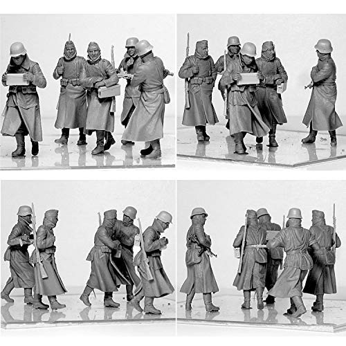 MiniArt 38086 1:35 Scale Figures - Travelling Teacher Family (2 Figures) Unpainted Model Kit - View #8