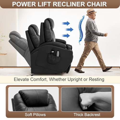 Sillón eléctrico reclinable para adulto negro miniatura 3