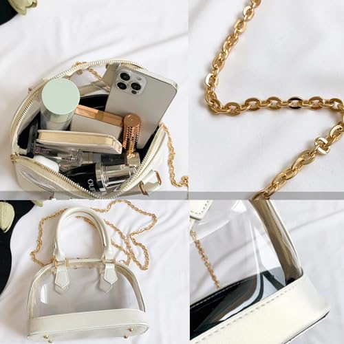 Clear Purse Stadium Approved Clear Crossbody Shoulder for Women Handbag Purses for Concerts Sports Events Festivals(Green)4