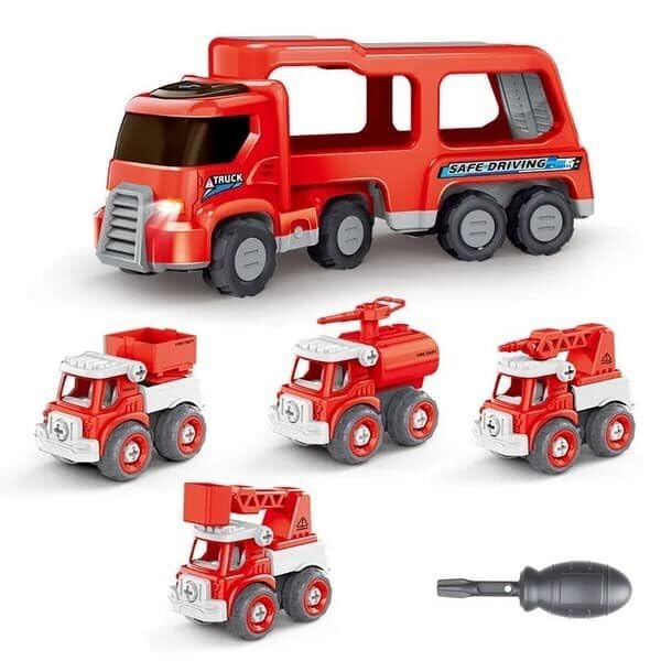 Juego de camión de bomberos con destornillador