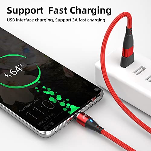 P-TECHUK 60W Super Fast USB C Magnetic Charging Data Cable, 6 in 1 Fast Charging Cable compatible with all Devices. A18 (Red - Image 4