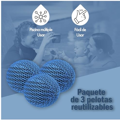 Miniatura 4 de Aquaverity Bolas Absorbentes De Suciedad Para Jacuzzis: Esponjas Flotantes Reutilizables Para Limpiar Jacuzzis Y Piscinas. Accesorios Ecológicos Para Eliminar Suciedad, Aceite Y Grasa