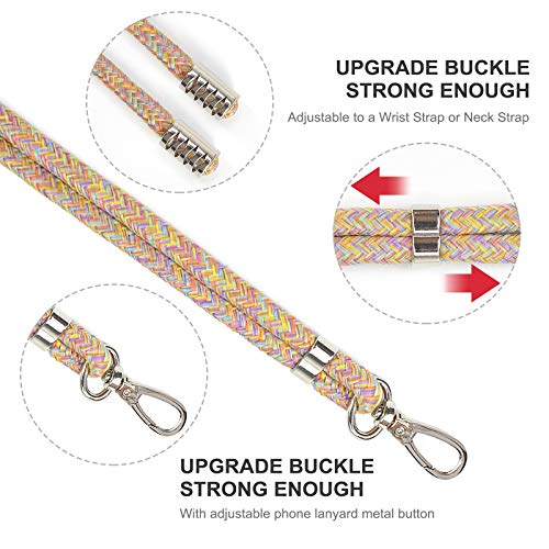 SHANSHUI Phone Lanyard, Cell Phone Charms with Adjustable Neck Strap with Tether Tab for Phones Full Coverage Case(Mix-colors)
