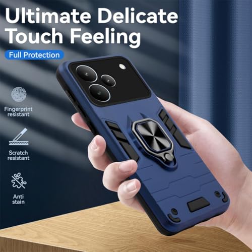 Image of Jkobi Hybrid Armor Back Cover Case for Realme P4 (Shockproof Dual Layer Polycarbonate |Ring Holder Kickstand)