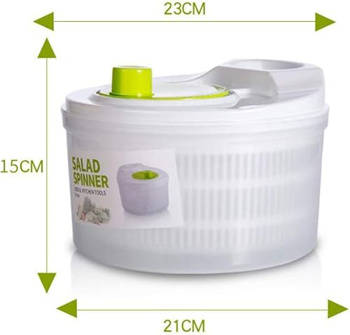 Miniatura 5 de Cabilock Hilandero de ensalada manual de lechuga, lavadora de verduras con cuenco colador de ensalada, cesta secadora de lechuga para ensalada