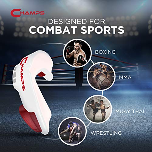 Breathable Mouthguard for Boxing, Jiu Jitsu, MMA, Muay Thai, Sports, and Wrestling. Easy Fit Boxing Mouthguard Super Tough MMA Mouthguard. Combat Sports Mouthpiece (White, Ages 10 and Above) - Thumbnail 3