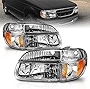 AmeriLite Chrome Replacement Headlights Lamp w/Corner Parking Turn Signal for 1995-2001 Ford Explorer Passenger Right and Driver Left Side