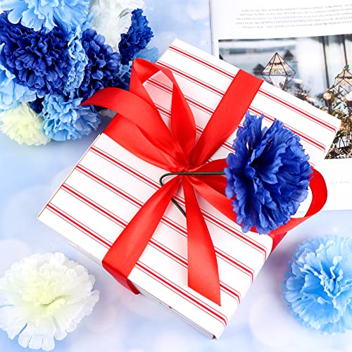 Tboxbo 120 Pack Artificial Carnations With Stems Leaves Eternal Blossom Silk Carnation Flower Artificial Pom Pom Mini Hydrangea Birthday 9J3S5W2Yr19 0 #TOP3