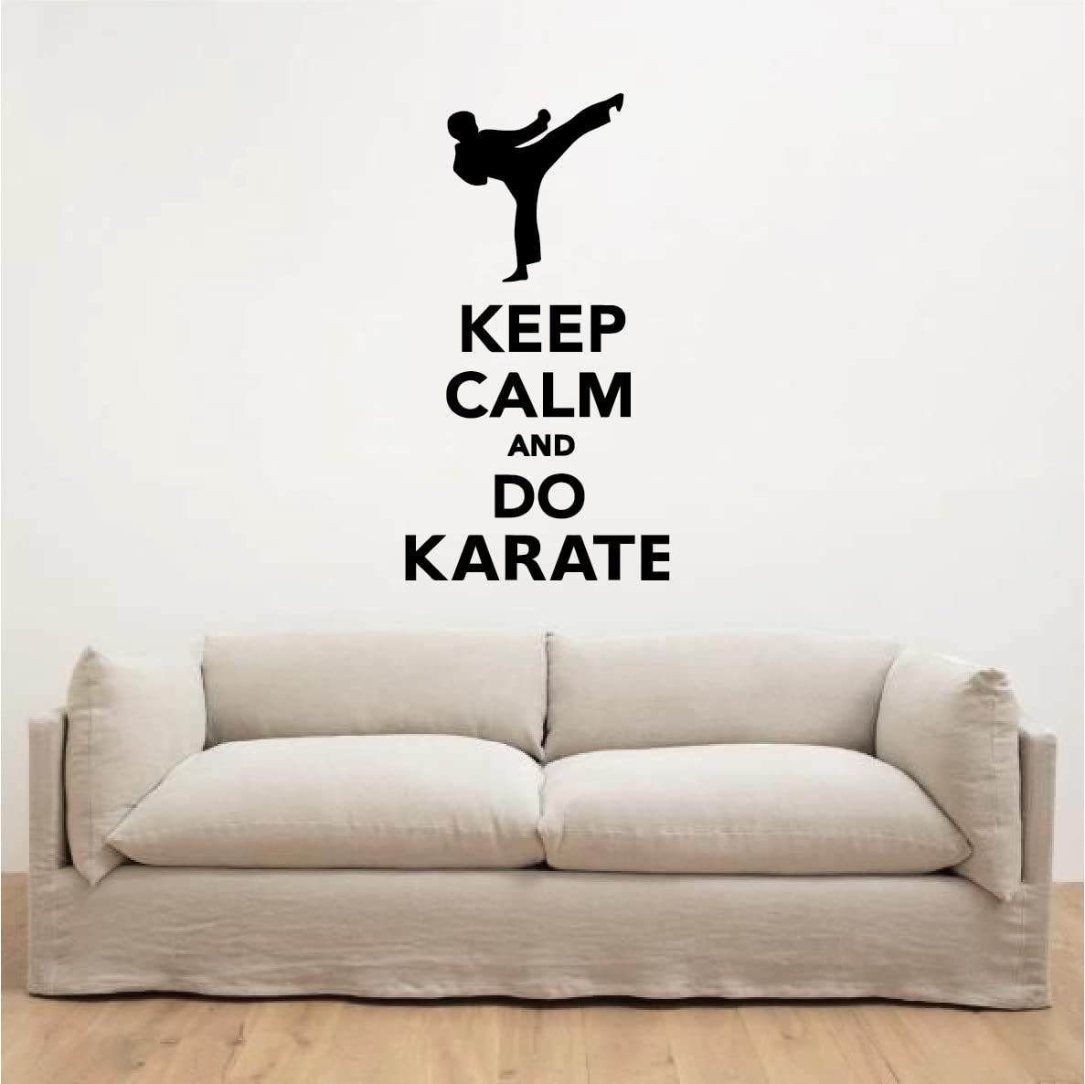 ISEE 360®Keep Calm and Do Karate Wall Stickers for Bedroom Living Room Pooja Room Home Decoration Vinyl Die Cut Wall Stickers L X H 26 X 48 Cms-image-26