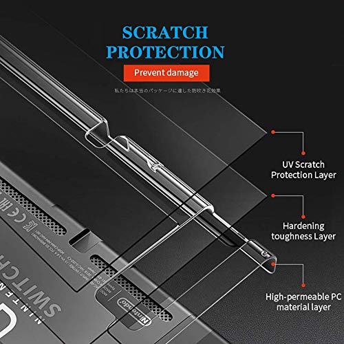 Image of Dockable Clear Case for Nintendo Switch, FANPL Protective Case Cover for Nintendo Switch and Joy Con Controller- Crystal Clear
