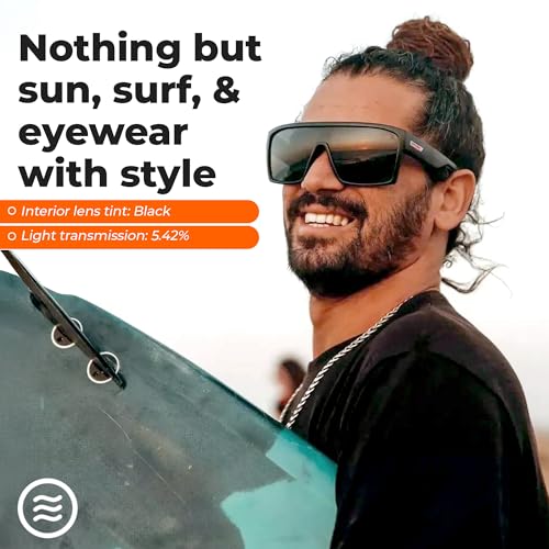 NEVEN Slater Men’s Polarized Sunglasses - Curved Shield Frame UV Protection Glasses - Edgy, Futuristic Beach Sunglasses.2