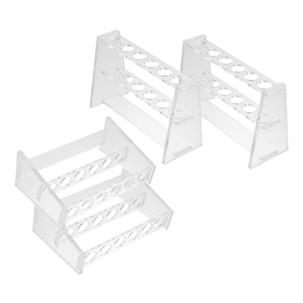ABOOFAN 8 Pezzi Supporto per Provette Trasparente con Porta Provette per Laboratorio Facile da Pulire e Stabile per Esperimenti Chimica e Biologia