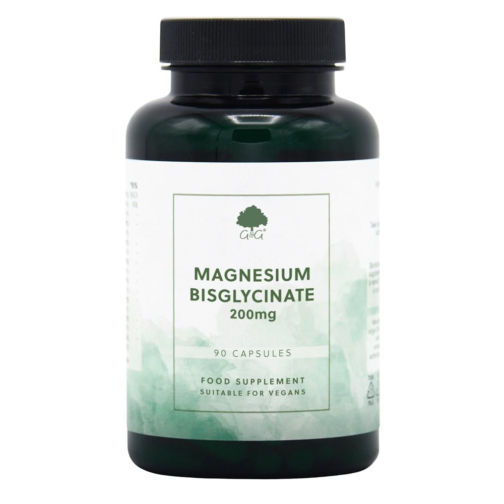 Magnesium Bisglycinate | 200mg Elemental Magnesium per 3 Capsule Dose | 90 Vegan Capsules | G&G Vitamins