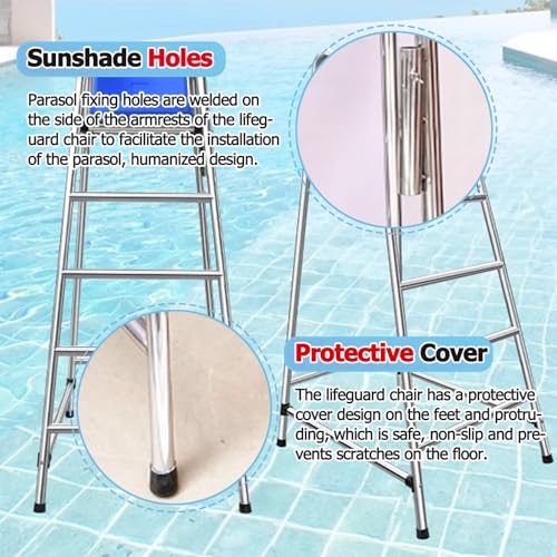Silla Elevada Portátil para Exteriores de Acero Inoxidable miniatura 6