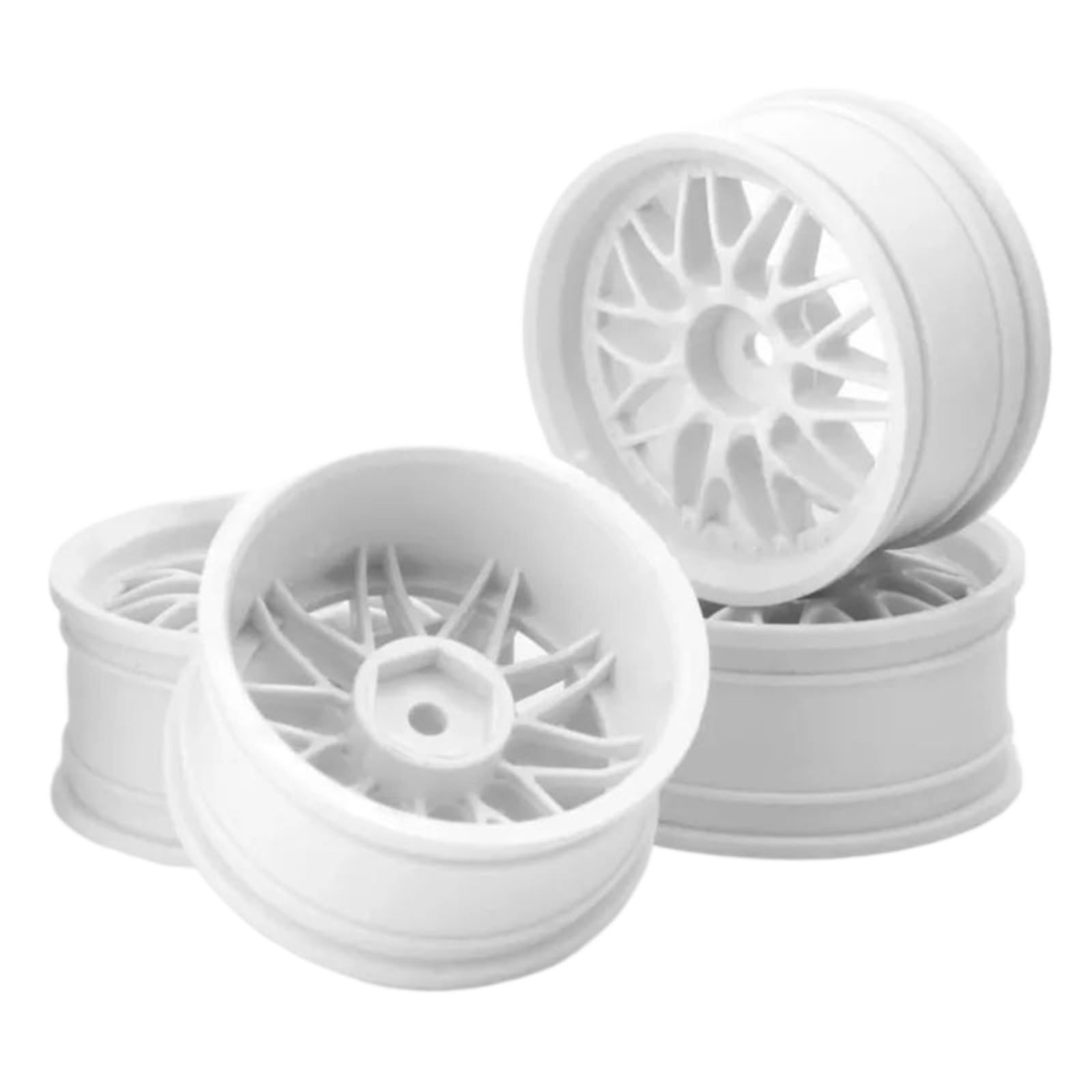 Accessori Modellismo RC Per 1/10 Rc Auto On-Road Drift Per Le Corse Plastica 4 Pezzi 52 Millimetri Wheel Rim Mozzi Accessori Ricambio Aggiornamento Riparazione Modificare Parti(WHITE)