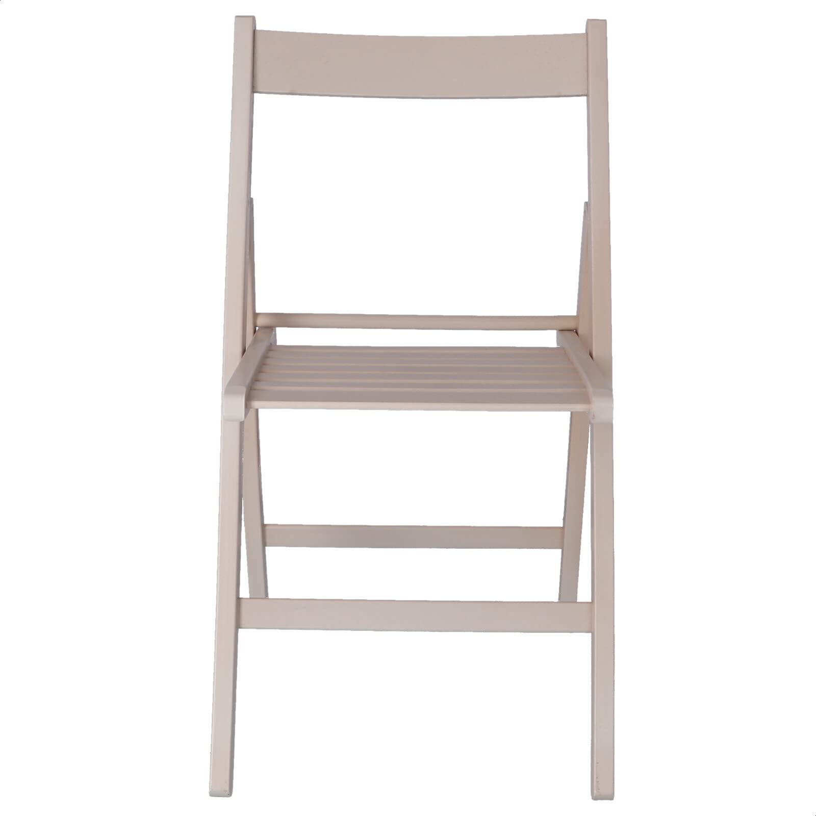 Mueblear 19016 - Sedia pieghevole bassa, in legno, 43 x 46 x 79 cm bianco