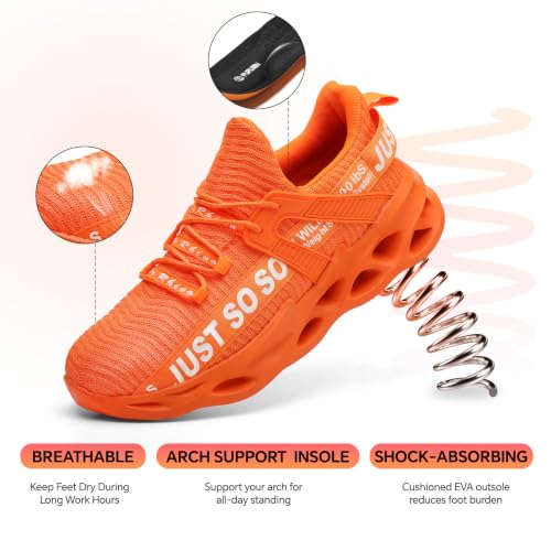 Image of Furuian Steel Toe Shoes for Men Women Slip On Comfortable Safety Shoes